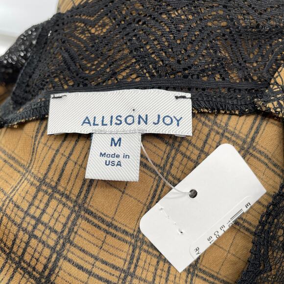 EVEREVE NWT Allison Joy Ryan Plaid Lace Cami Tank // M - Picture 8 of 8